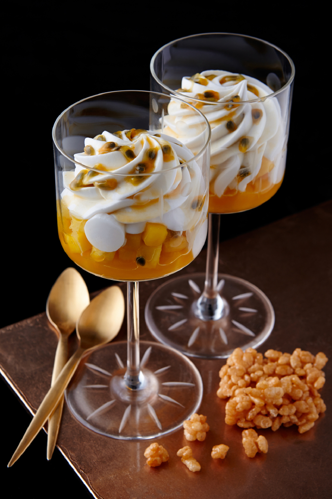 Coconut with Mango & Passion Fruit and Rice Krispies
