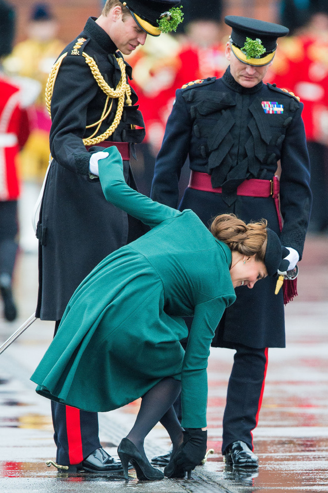 The Duchess graciously detached her trapped heel
