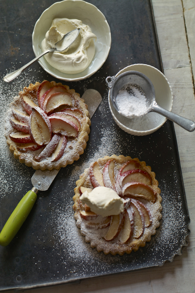 Individual Apple Galettes with Vanilla Chantilly