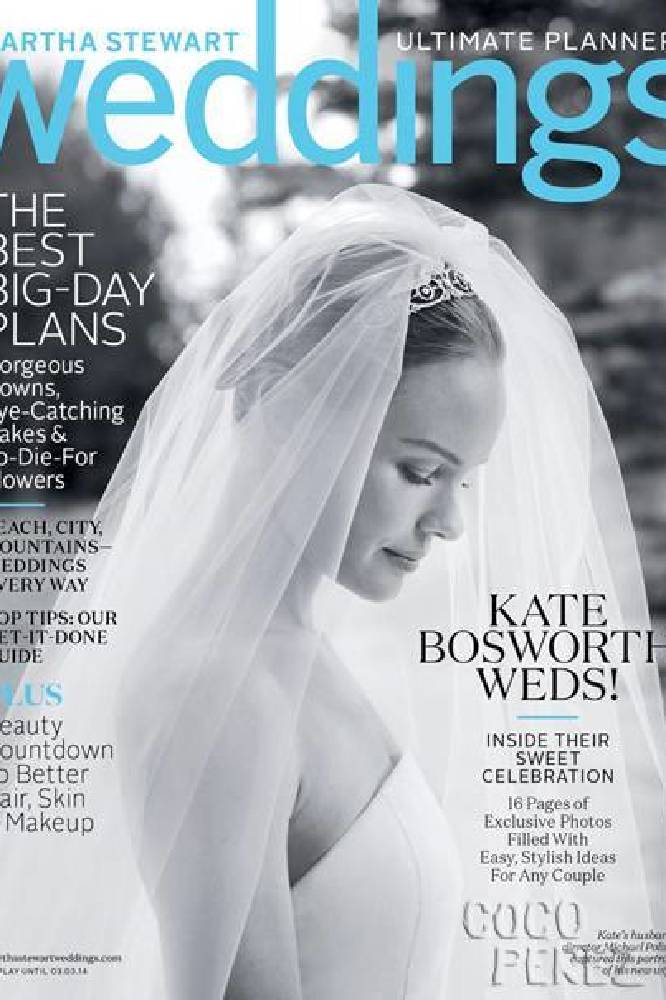 Kate Bosworth had her wedding covered in Martha Stewart's magazine 