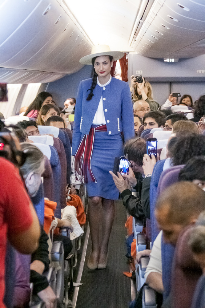 The show featured cabin crew uniforms