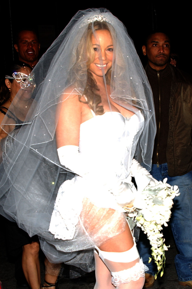 Mariah Carey at her Halloween party in 2004