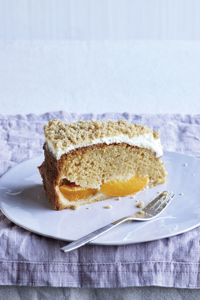 Peach And Crème Fraiche Crumble Cake