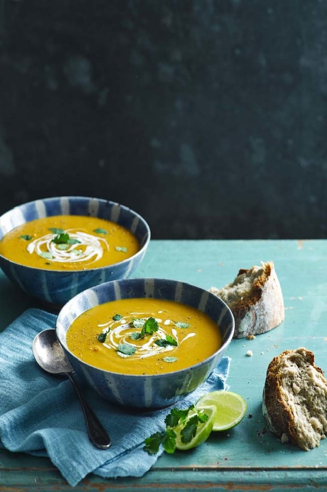Spicy Sweet Potato and Carrot Soup