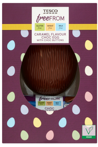 Tesco Free From Caramel Flavour Chocolate Egg