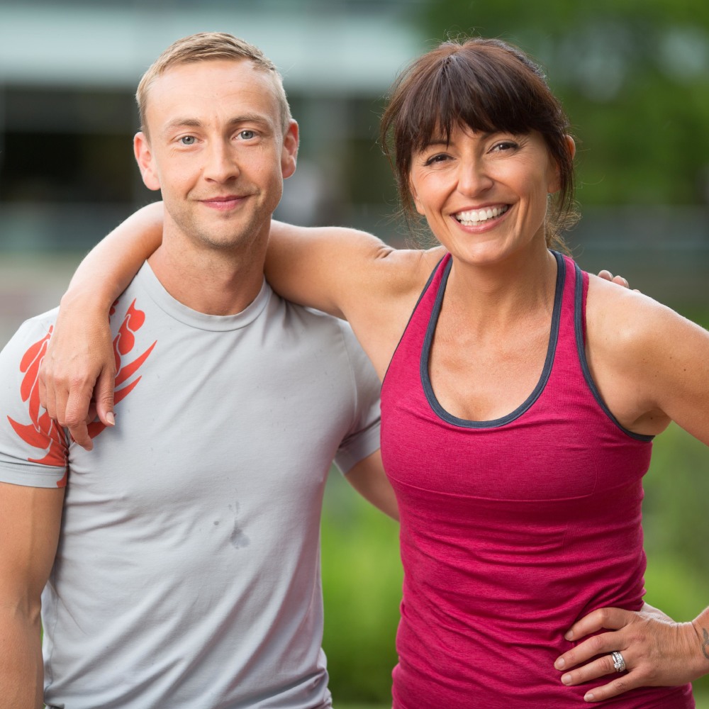 Davina McCall and her trainer Ed Lumsden