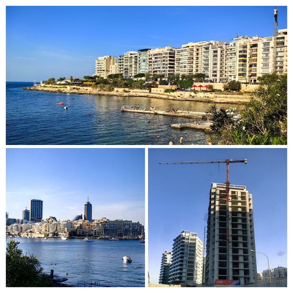 High density living and business district; there are some higher rise buildings in St Julians harbour and waterfront parade and Sliema, amongst other areas (Image credit: Aurora Nova)