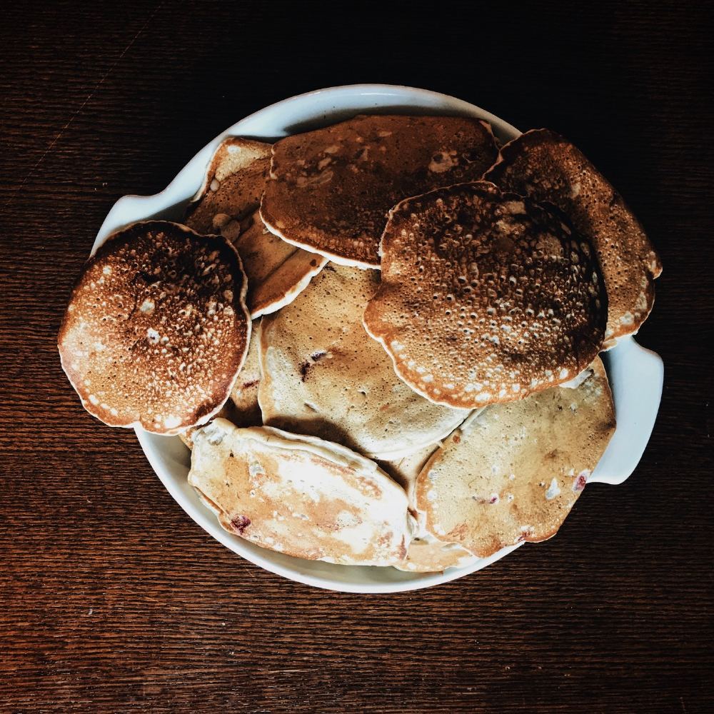Mini Gram Flour Vegan Pancakes With Hummus