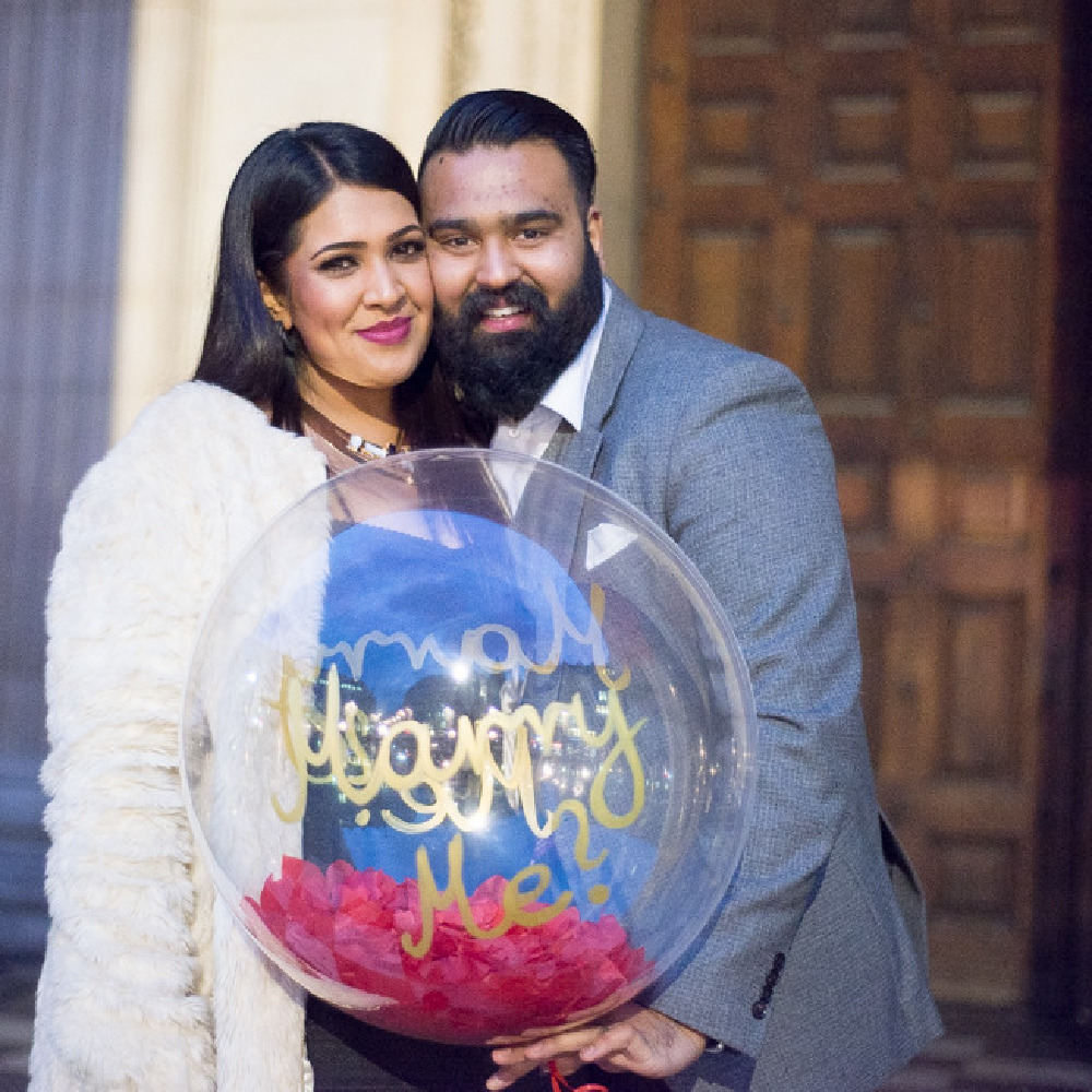 Raju proposed with a balloon in a box!