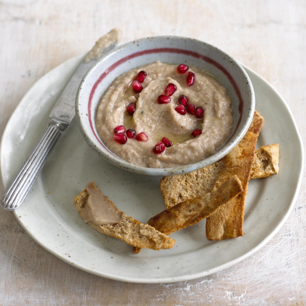 Baba Ghanoush with Paprika Pitt Chips