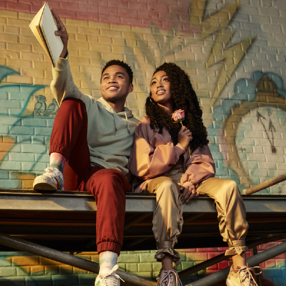 Chosen Jacobs and Lexi Underwood in Sneakerella / Picture Credit: Disney+