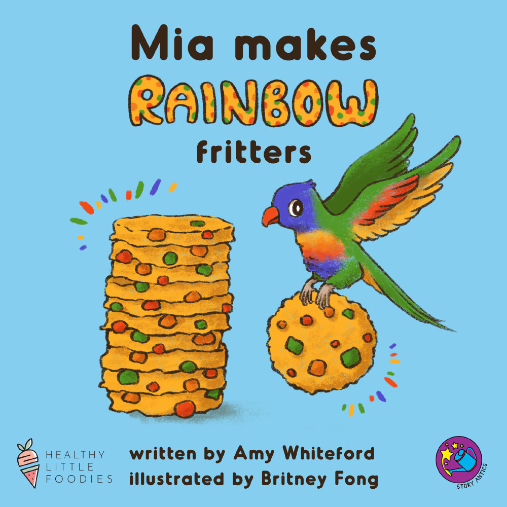 Mia makes Rainbow Fritters
