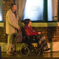 Hayley's wheeled round the Street / Credit: ITV