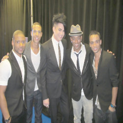Adam Hanging Out With JLS