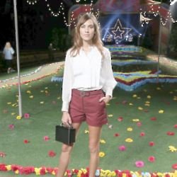Alexa Chung at the Tommy Hilfiger show during NYFW