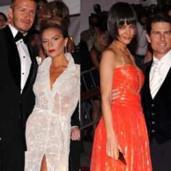 David and Victoria Beckham with Katie Holmes and Tome Cruise