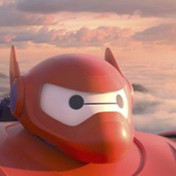Hiro and Baymax flying above San Fransokyo / Picture Credit: Disney+