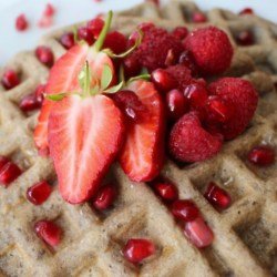 Vegan Strawberry And Raspberry Waffles
