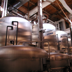 The princess was shown round a brewery like this one
