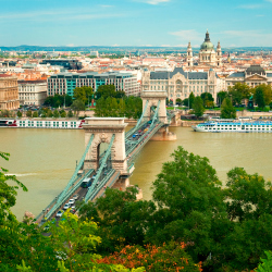 Budapest view over the Danube River