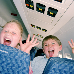 Kids on planes annoy a hird of Brits