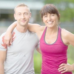 Davina McCall and her trainer Ed Lumsden