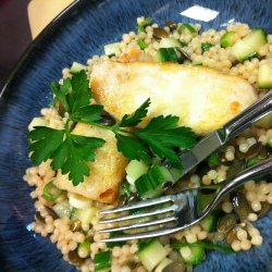 Healthy Recipes: Fillet of Halibut with Giant Couscous