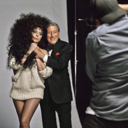 Behind the scenes shot of the H&M Christmas campaign