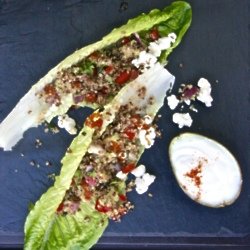 Quinoa & popcorn bhel in crisp lettuce