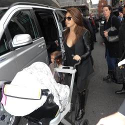 Kourtney Kardashian with son Mason and baby daughter Penelope