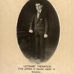 Leonard Thompson the first person to be successfully treated with insulin