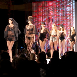 Watch the models storm the runway in the fashionable smalls 