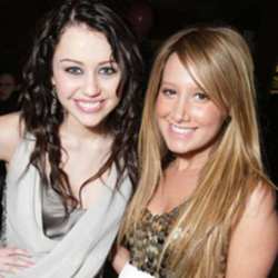 Ashley Tisdale with her celeb best mate Miley Cyrus
