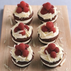 Spring Desserts: Mini Chocolate and Raspberry Nests