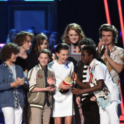 The cast of Stranger Things accept their MTV Award