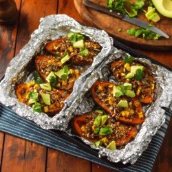 Baked Sweet Potatoes With Spiced Quinoa