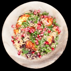 Tabbouleh with Grilled Halloumi and Pomegranate