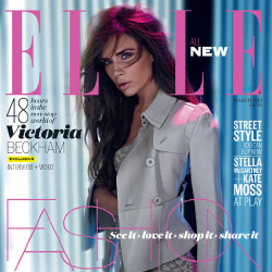 Victoria Beckham looks beautiful on the cover in Burberry
