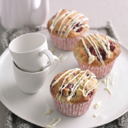 Sweet Treats: White Chocolate and Raspberry Muffins Recipe