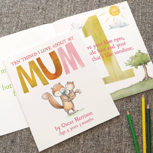 Ten things I love about my mum book- NOTHS