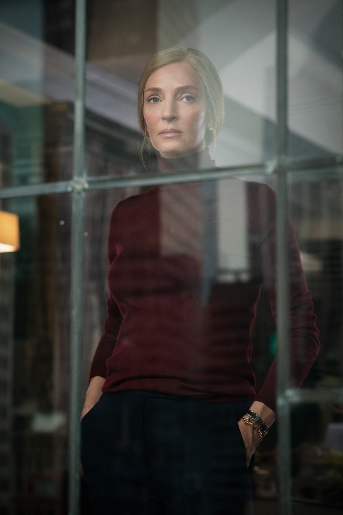 Uma Thurman plays an American businesswoman desperate for help in Suspicion / Picture Credit: Apple