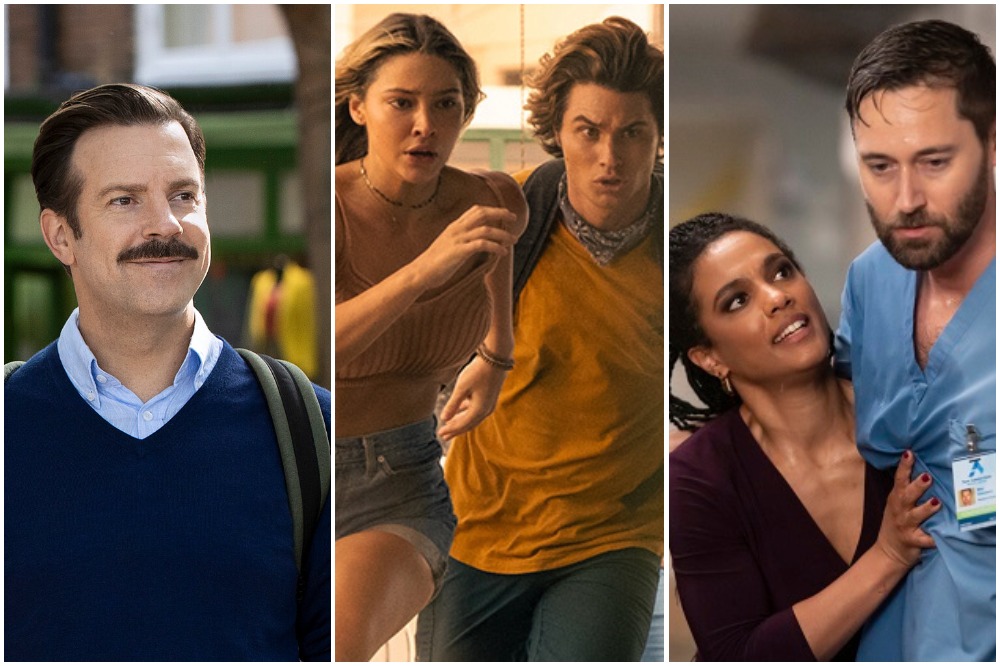 Ted Lasso, Outer Banks and New Amsterdam are all returning / Picture Credits (l-r): Apple TV, Netflix, NBC