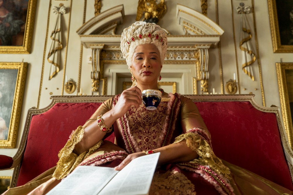 Golda Rosheuvel as Queen Charlotte in Bridgerton / Picture Credit: Netflix