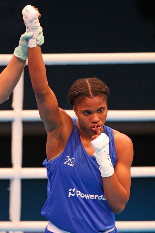 Caroline Duboise at the Tokyo Olympic Boxing Preliminary Bouts / Picture Credit: Cal Sport Media/SIPA USA/PA Images
