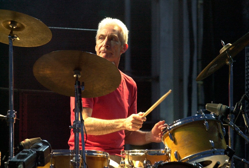 Rolling Stones drummer Charlie Watts at an open-air concert in Oberhausen in 2003 / Picture Credit: Malte Ossowski/SVEN SIMON/DPA/PA Images