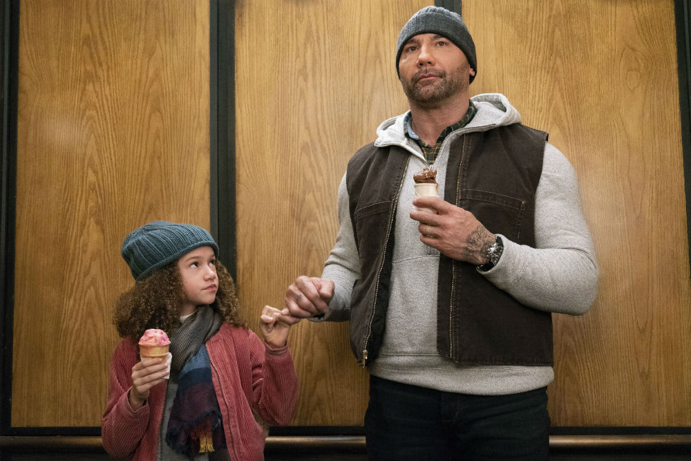 Chloe Coleman and Dave Bautista star in My Spy
