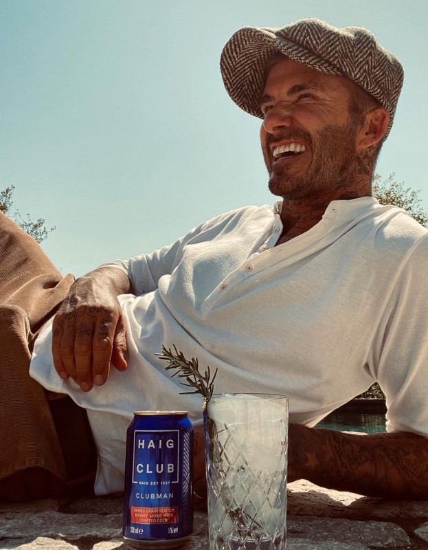 David Beckham's already enjoying the Haig Club Clubman ready-to-drink cans!