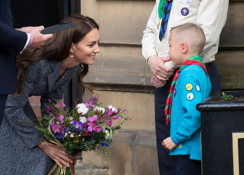 The Duchess of Cambridge, Kate Middleton, at the Glade of Light Memorial outside Manchester Cathedral / Picture Credit: Doug Peters/EMPICS/Alamy Live News