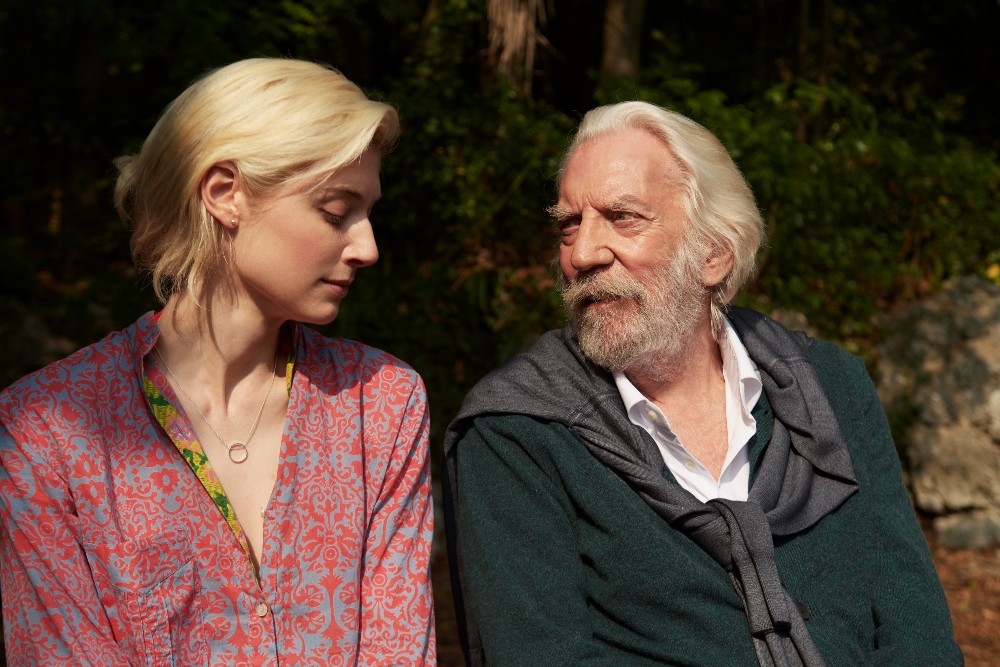Elizabeth Debicki as Berenice Hollis and Donald Sutherland as Jerome Debney in The Burnt Orange Heresy / Picture Credit: Jose Haro, courtesy Sony Pictures Classics