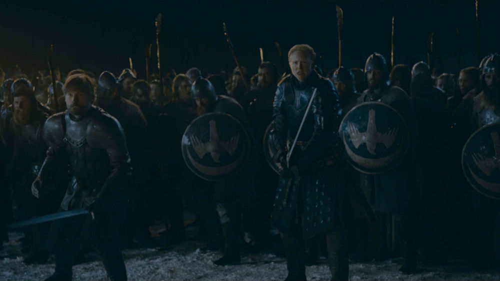 Nikolaj Coster-Waldau as Jaime Lannister and Gwendoline Christie as Brienne of Tarth / Photo Credit: HBO